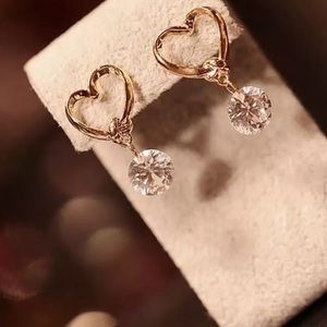 New women’s girls heart earrings jewelry gift